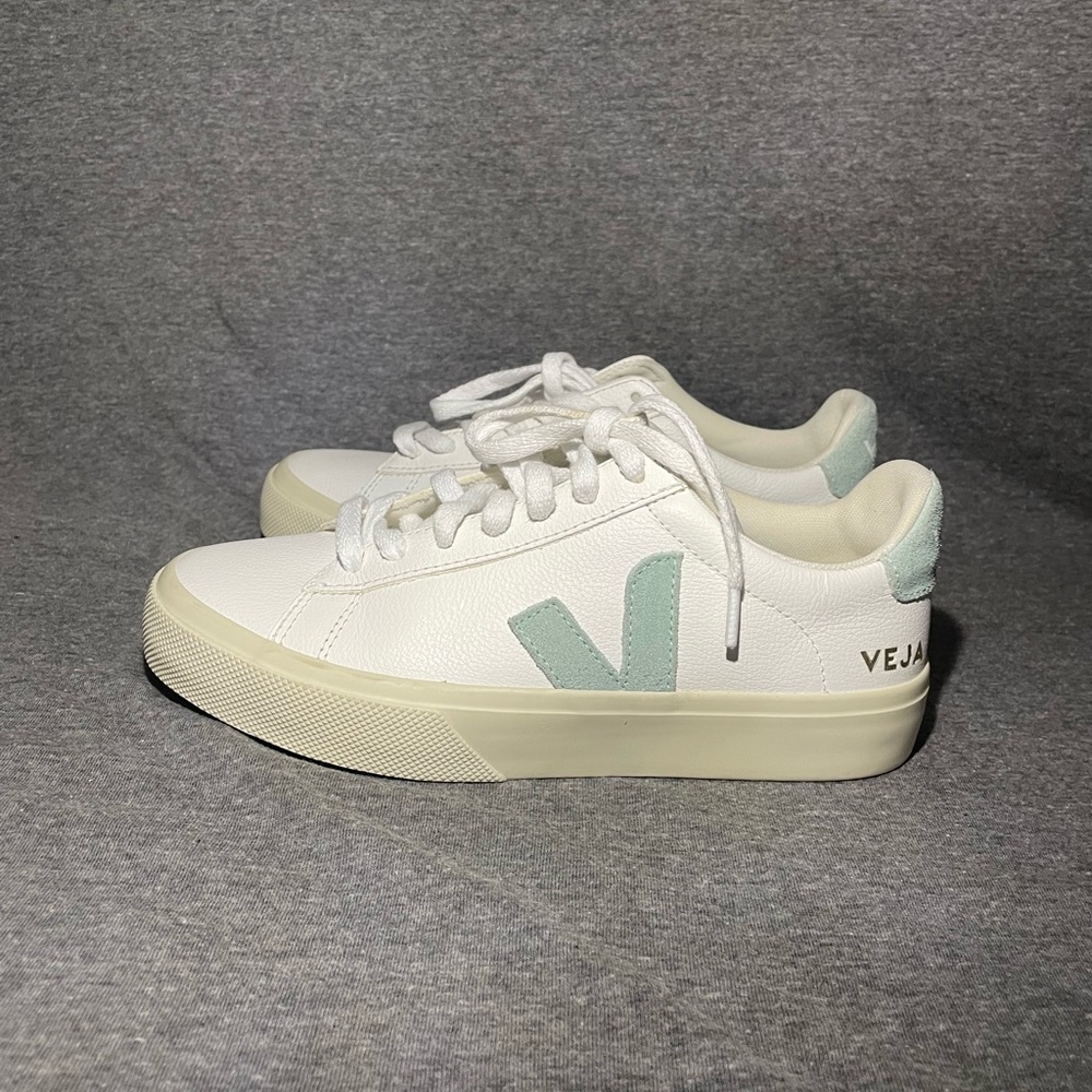 Veja Campo Chromefree Leather White Matcha - Picture 11 of 14